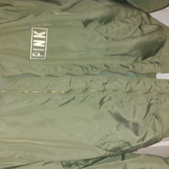 Pink Victoria Secret windbreaker green jacket size XS - Picture 12 of 17